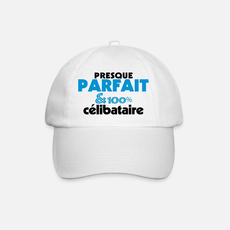 Presque Parfait - 100% CELIBATAIRE (2c) - Casquette classique - blanc/blanc
