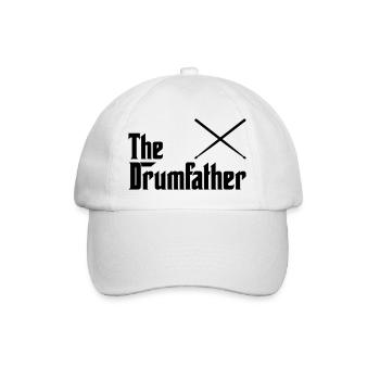 Drumfather T-Shirt Gift Idea Birthday Funny - Baseball Cap - white/white - Front