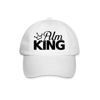 Alm King Alpenverein Almen Österreich Apres Ski - Baseballkappe - Weiß/Weiß - Vorne