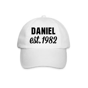 Daniel est 1982 - Baseballkappe - Weiß/Weiß - Vorne