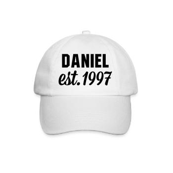 Daniel est 1997 - Baseballkappe - Weiß/Weiß - Vorne