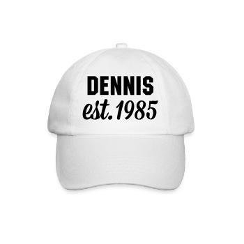 Dennis est 1985 - Baseballkappe - Weiß/Weiß - Vorne
