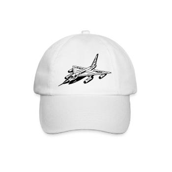 Flugzeug - Baseballkappe - Weiß/Weiß - Vorne