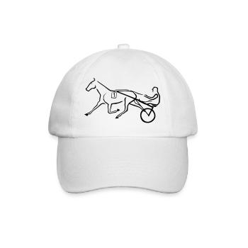 Trotting horse - Baseball Cap - white/white - Front