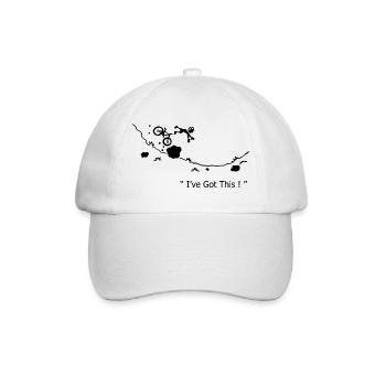 I've Got This! Bike Crash - Baseball Cap - white/white - Front