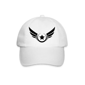 Winged star, star with wings - Baseball Cap - white/white - Front