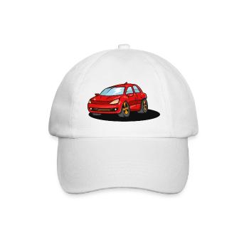 red_car - Baseball Cap - white/white - Front