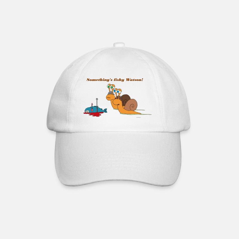 Sherlock Holmes Schnecke - Baseballkappe - Weiß/Weiß