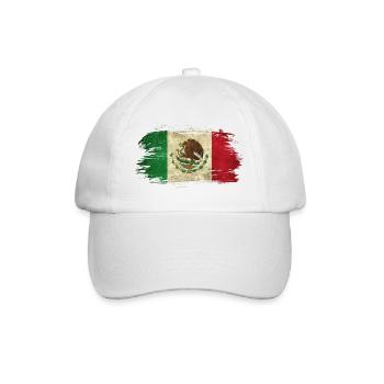 Mexico Vintage Flag / Gift Mexico - Baseball Cap - white/white - Front