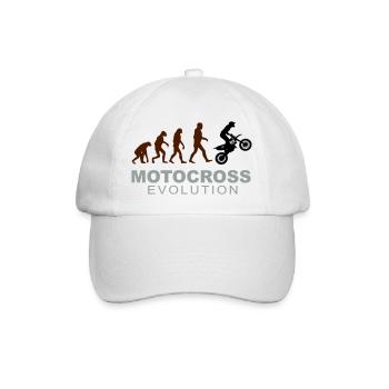 Motocross Evolution - Baseballkappe - Weiß/Weiß - Vorne