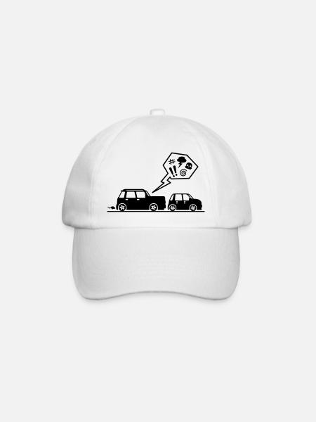 Angry driver - Baseball Cap - white/white