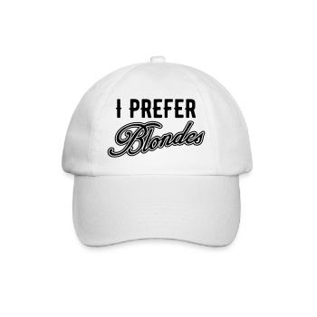 Je préfère Blondes 1C - changement de couleur - Casquette classique - blanc/blanc - Devant