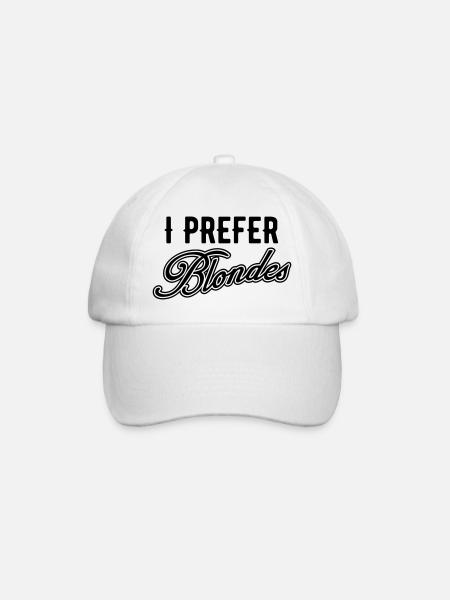 I prefer Blondes 1C - Farbwechsel - Baseballkappe - Weiß/Weiß