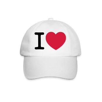 I Love... - Baseball Cap - white/white - Front