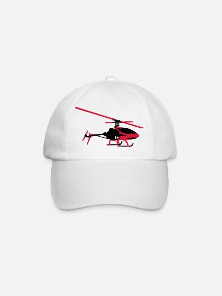 Hubschrauber - Baseballkappe - Weiß/Weiß