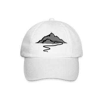 Sentier de randonnée Alpine de belles montagnes - Casquette classique - blanc/blanc - Devant