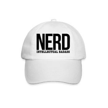 nerd - Baseball Cap - white/white - Front