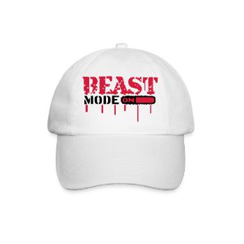 Beast Mode On An Blut Graffit - Baseball Cap - white/white - Front