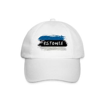 Estonia Flag / Gift Tallinn Tartu Estonia - Baseball Cap - white/white - Front