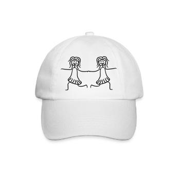 Girlfriends girls women friends dancing - Baseball Cap - white/white - Front