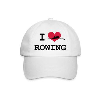 I Love Rowing - Baseball Cap - white/white - Front