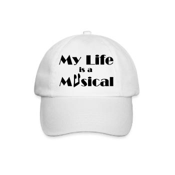 Musical Musik Theater Bühne Fan - Baseball Cap - white/white - Front