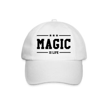 Magic is life - Baseballkappe - Weiß/Weiß - Vorne