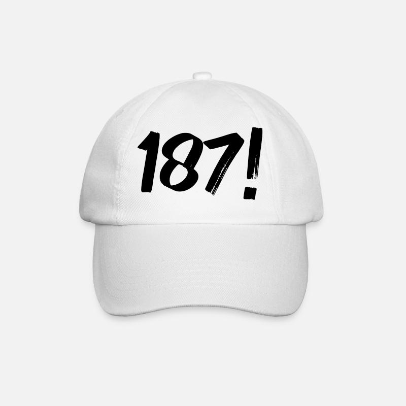 Zahlen Eins Acht Sieben - Baseballkappe - Weiß/Weiß