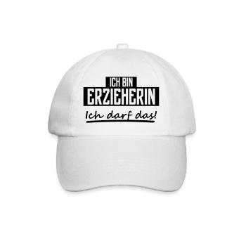 ich bin erzieherin - Baseballkappe - Weiß/Weiß - Vorne