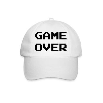 Game Over / Geek / Gaming / Gamer / Gamer / Player - Casquette classique - blanc/blanc - Devant