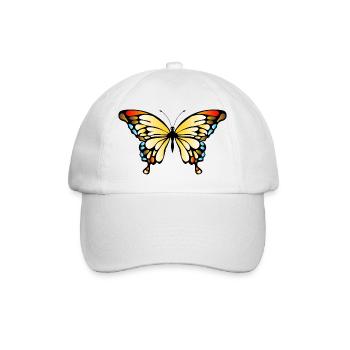 Schmetterling - Baseballkappe - Weiß/Weiß - Vorne