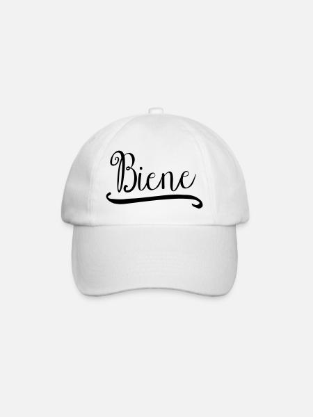 biene_1 - Baseballkappe - Weiß/Weiß
