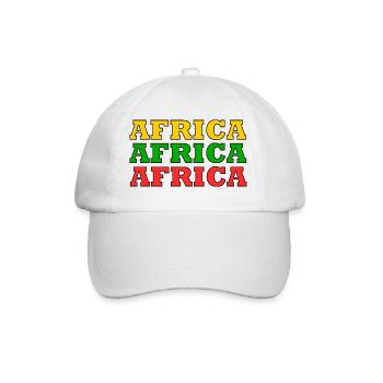 Africa Africa Africa - Baseball Cap - white/white - Front