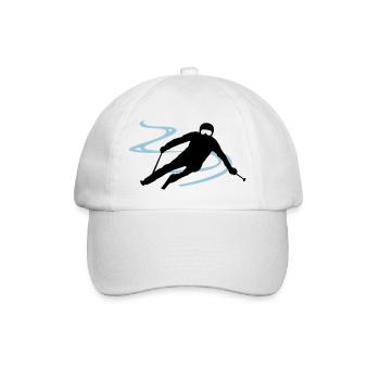Sport - Skifahrer - Baseballkappe - Weiß/Weiß - Vorne