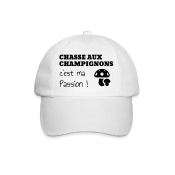 Mushroom / Champignon / Pilz / Picking - Baseball Cap - white/white - Front