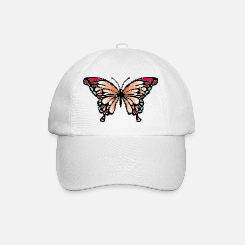 papillon - Casquette classique - blanc/blanc