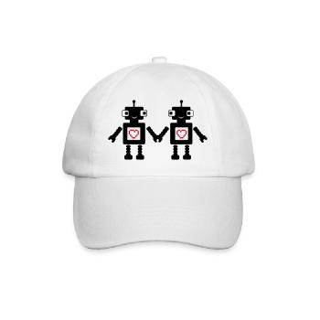 roboters_in_love_02 - Casquette classique - blanc/blanc - Devant
