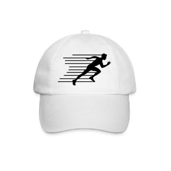 running silhouette - Baseballkappe - Weiß/Weiß - Vorne