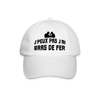 Ich kann nicht, dass ich Armdrücken habe - Baseballkappe - Weiß/Weiß - Vorne