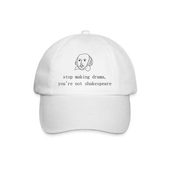 shakespeare drama - funny design - Baseball Cap - white/white - Front