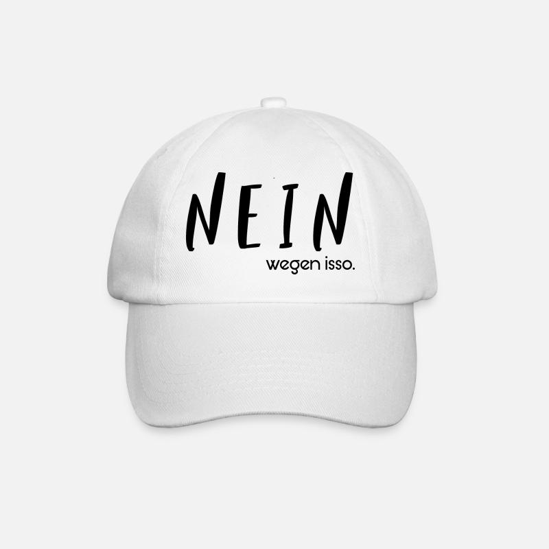 nein wegen isso - Baseballkappe - Weiß/Weiß