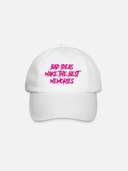 Bad ideas make the best memories - Baseballkappe - Weiß/Weiß