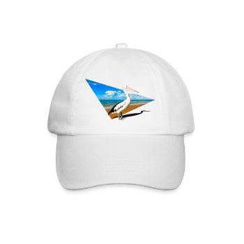 Pélican sur la plage avec une forme dynamique - Casquette classique - blanc/blanc - Devant