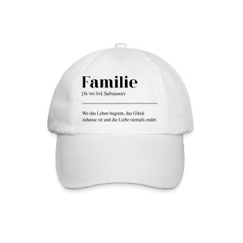 Familie lustiger Dudeneintrag - Baseballkappe - Weiß/Weiß - Vorne