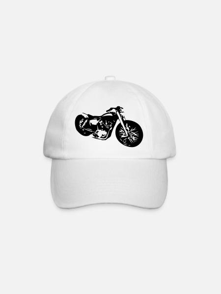 vieille moto - Casquette classique - blanc/blanc