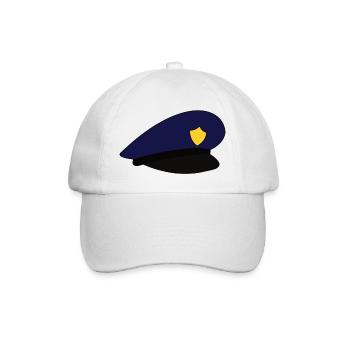 Police hat police hat - Baseball Cap - white/white - Front