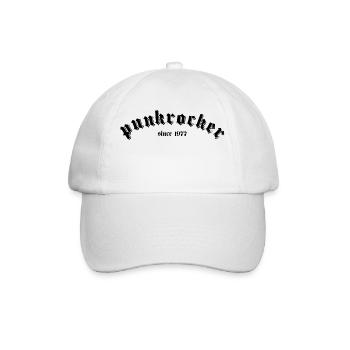 Punkrocker since 1977 - Baseballkappe - Weiß/Weiß - Vorne