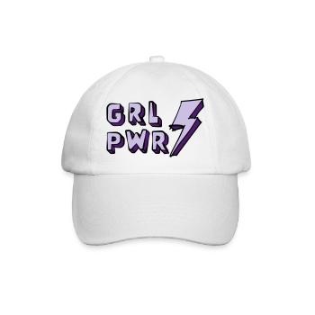 Illustration von Frauenpower und Energie - Baseballkappe - Weiß/Weiß - Vorne
