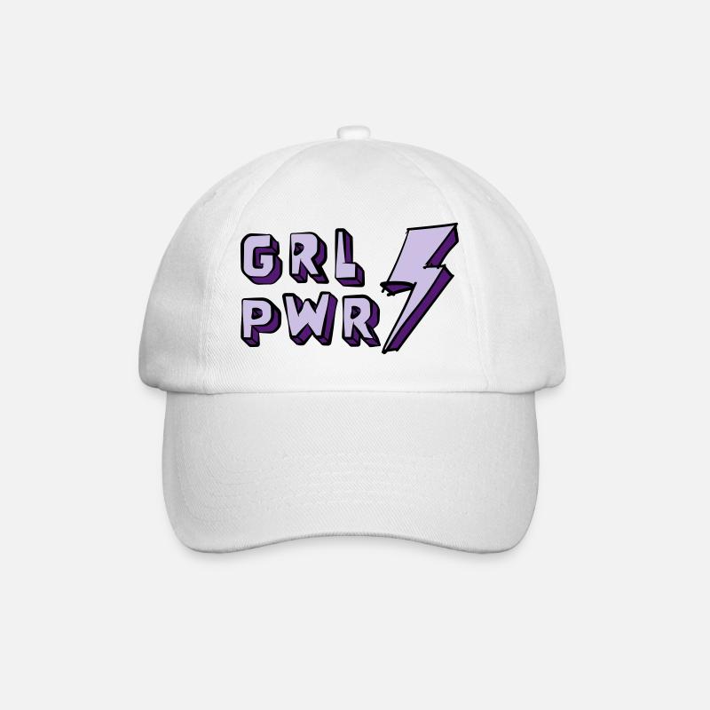 Illustration du pouvoir et de l’énergie des filles - Casquette classique - blanc/blanc