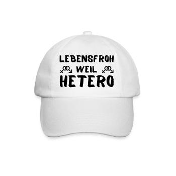 Auf hetero getestet Geschenkidee - Baseballkappe - Weiß/Weiß - Vorne